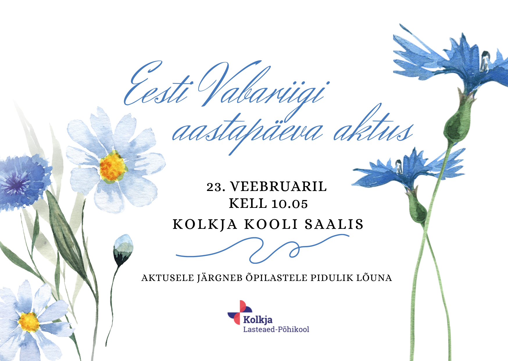 Eesti Vabariigi aastapäeva aktus Kolkja koolis