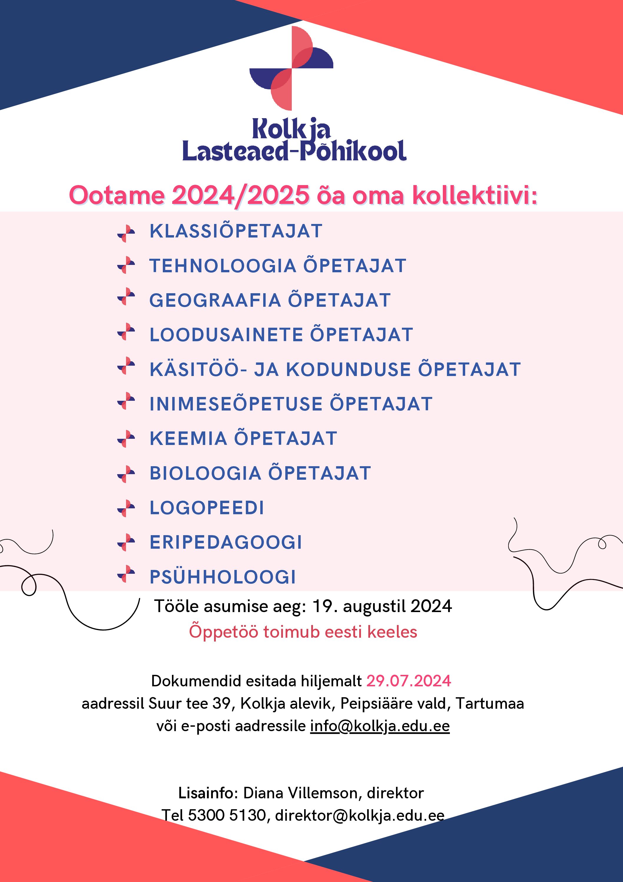 Ootame 2024/2025 õa oma kollektiivi