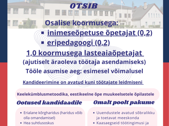 Otsime uusi kolleege